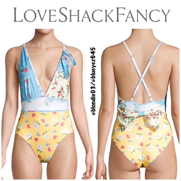 LoveShackFancy Other - LoveShackFancy Millicent bow swimsuit S